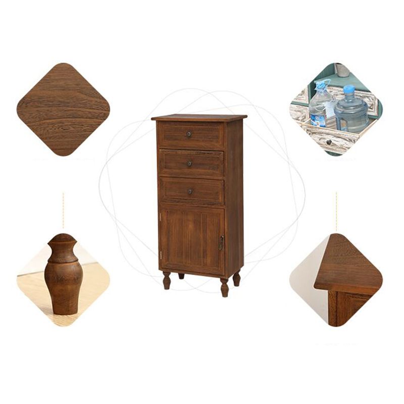 Industrial Turned Legs Accent Cabinet with Door and Drawers Storage Cabinet Clearhalo 'Cabinets & Chests' 'cabinets_chests' 'furn' 'furn_cabinets_chests' 'Furniture' 'Living Room Furniture' 1200x1200_5cc6a625-cd19-456b-8ded-9b963fee85a7