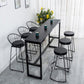 Glam Living Room Counter Set 1/2/3/4/7 Pieces Rectangle Trestle Bar Pub Table Set Clearhalo 'Bar Furniture' 'furn' 'furn_home_bar_bar_sets' 'Furniture' 'Home Bars & Bar Sets' 'home_bar_bar_sets' 'Kitchen & Dining Furniture' 1200x1200_5cc83a7b-c754-4f72-b1d4-8c97ddeb25dc