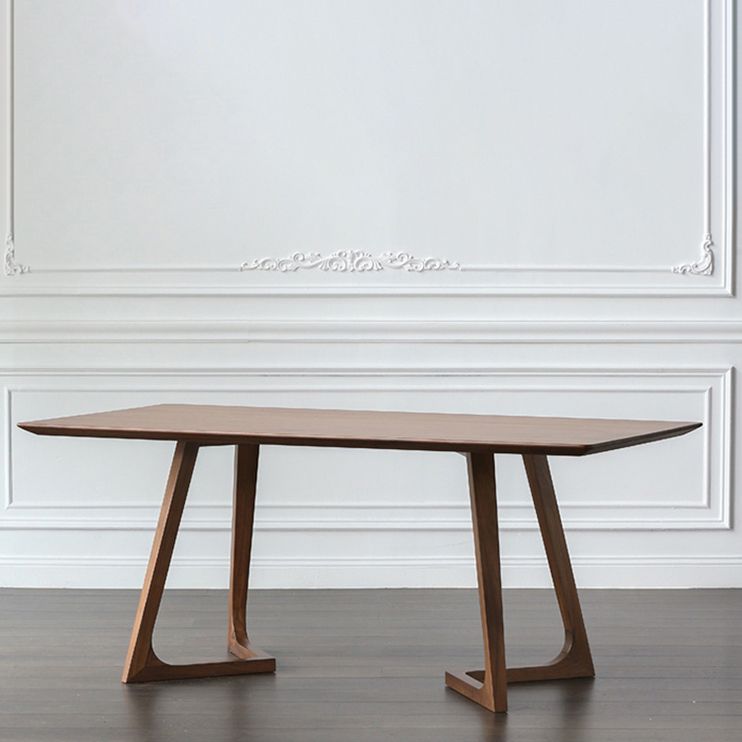 Modern 1/2/4/5 Pieces Dining Set Solid Wood Double Pedestal Dinette Set Clearhalo 'Dining Room Sets' 'Dining Tables & Seating' 'dining_room_set' 'furn' 'furn_dining_room_set' 'Furniture' 'Kitchen & Dining Furniture' 1200x1200_5cc859be-72e4-4585-9810-13cb2cd8e7f4