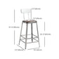 Industrial Square Iron Bar Stool Silver Footrest Bristol Stool Clearhalo 'Bar Furniture' 'Bar Stools' 'bar_stools' 'furn' 'furn_bar_stools' 'Furniture' 'Kitchen & Dining Furniture' 1200x1200_5cc866e0-a6c4-4839-bac0-3437dda4fe60