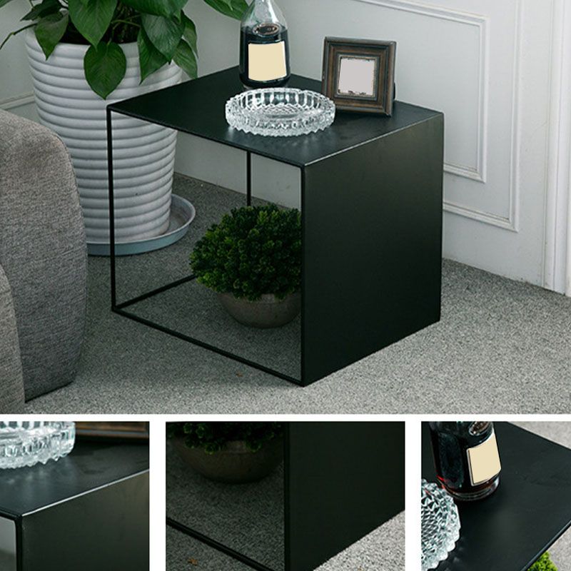 Mid-Century Modern Coffee Table in Black Iron Cocktail Table Clearhalo 'Coffee & Accent Tables' 'Coffee Tables' 'coffee_tables' 'furn' 'furn_coffee_tables' 'Furniture' 'Living Room Furniture' 1200x1200_5cc88787-b088-4985-9bf1-98ba40341077