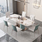 Glam Rectangle Dining Table Sintered Stone Table with Metal Base for Kitchen Clearhalo 'Dining Tables & Seating' 'Dining Tables' 'dining_table' 'furn' 'furn_dining_table' 'Furniture' 'Kitchen & Dining Furniture' 1200x1200_5ccaad23-cb71-4719-a4d4-f6e0cd94d6c8