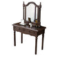 3-Piece Set Makeup Vanity Victorian Mirror and Stool Dressing Desk Clearhalo 'Bedroom Furniture' 'furn' 'furn_makeup_vanities' 'Furniture' 'Makeup Vanities' 'makeup_vanities' 1200x1200_5ccbabe2-964a-403a-a48f-0c42dd2d87ac