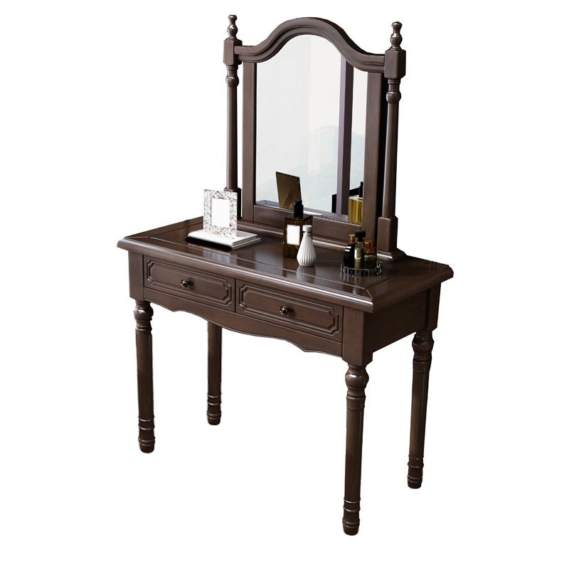 3-Piece Set Makeup Vanity Victorian Mirror and Stool Dressing Desk Clearhalo 'Bedroom Furniture' 'furn' 'furn_makeup_vanities' 'Furniture' 'Makeup Vanities' 'makeup_vanities' 1200x1200_5ccbabe2-964a-403a-a48f-0c42dd2d87ac