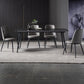 Contemporary Dining Table Set 1/4/5/7 Pcs Black Sintered Stone Top Table with Side Chairs Clearhalo 'Dining Room Sets' 'Dining Tables & Seating' 'dining_room_set' 'furn' 'furn_dining_room_set' 'Furniture' 'Kitchen & Dining Furniture' 1200x1200_5ccd158b-ce40-4ba4-8a19-d5ca678b1196
