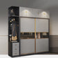 Gabinetto del guardaroba grigio con cassetto moderno armadio armadio per casa
