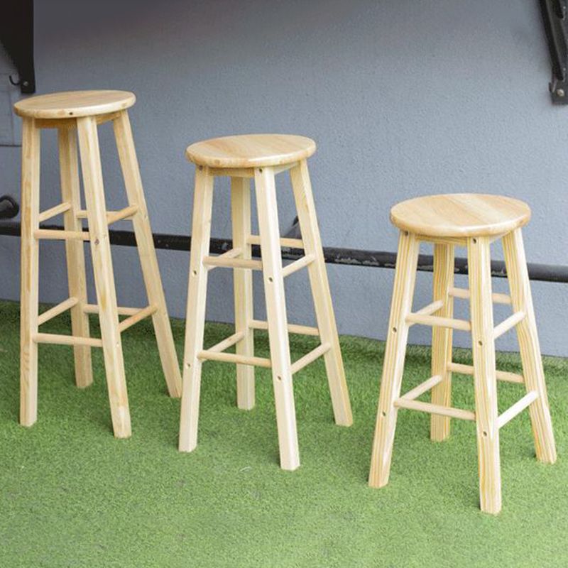 Contemporary Wood Bar Stool Indoor Bar Stool with Wood Seat and Footrest, 1 Piece Clearhalo 'Bar Furniture' 'Bar Stools' 'bar_stools' 'furn' 'furn_bar_stools' 'furniture_bar_stools' 'Kitchen & Dining Furniture' 'kitchen&dining_furn' 'kitchen' 'kitchen_furn' Furniture' 1200x1200_5ccd35cd-73b6-4d36-a4d8-c2d0adc9d691