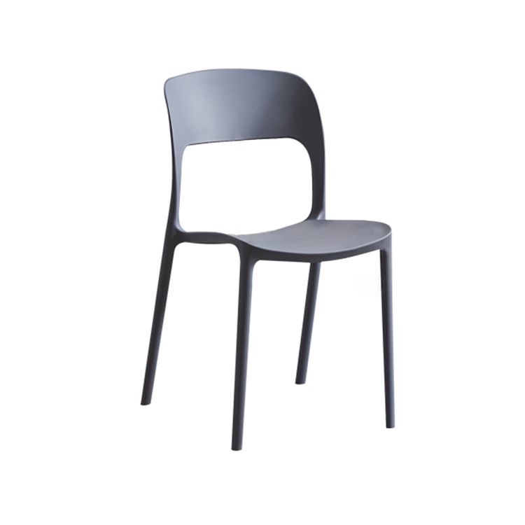 Contemporary Plastic Side Chair Home Stacking Open Back Armless Dining Side Chair Clearhalo ' kitchen&dining_furn' 'Dining Chairs' 'Dining Tables & Seating' 'dining_chair' 'furn' 'furn_dining_chair' 'Furniture' 'furniture_dining_chair' 'Kitchen & Dining Furniture' 'kitchen' 1200x1200_5cce02b8-04ed-4e6b-acf0-b338182a4e36