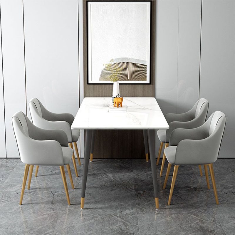 Nordic Style Metal Dining Room Chairs Upholstered Side Armchair for Restaurant Use Clearhalo ' kitchen&dining_furn' 'Dining Chairs' 'Dining Tables & Seating' 'dining_chair' 'furn' 'furn_dining_chair' 'Furniture' 'furniture_dining_chair' 'Kitchen & Dining Furniture' 'kitchen' 1200x1200_5ccecfd9-ad40-425f-a150-83aaa3f83cf2