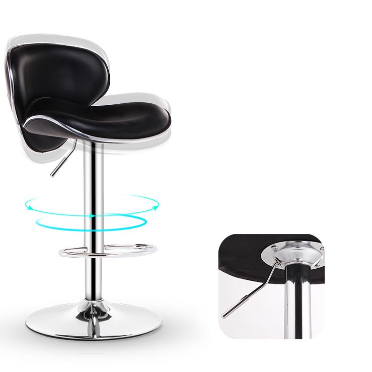 Swivel Modern PU Leather Bar Stools Adjustable Height Backrest Counter Chair Clearhalo 'Bar Furniture' 'Bar Stools' 'bar_stools' 'furn' 'furn_bar_stools' 'furniture_bar_stools' 'Kitchen & Dining Furniture' 'kitchen&dining_furn' 'kitchen' 'kitchen_furn' Furniture' 1200x1200_5ccee4dd-25aa-49a5-b9bd-fbc12703aa97