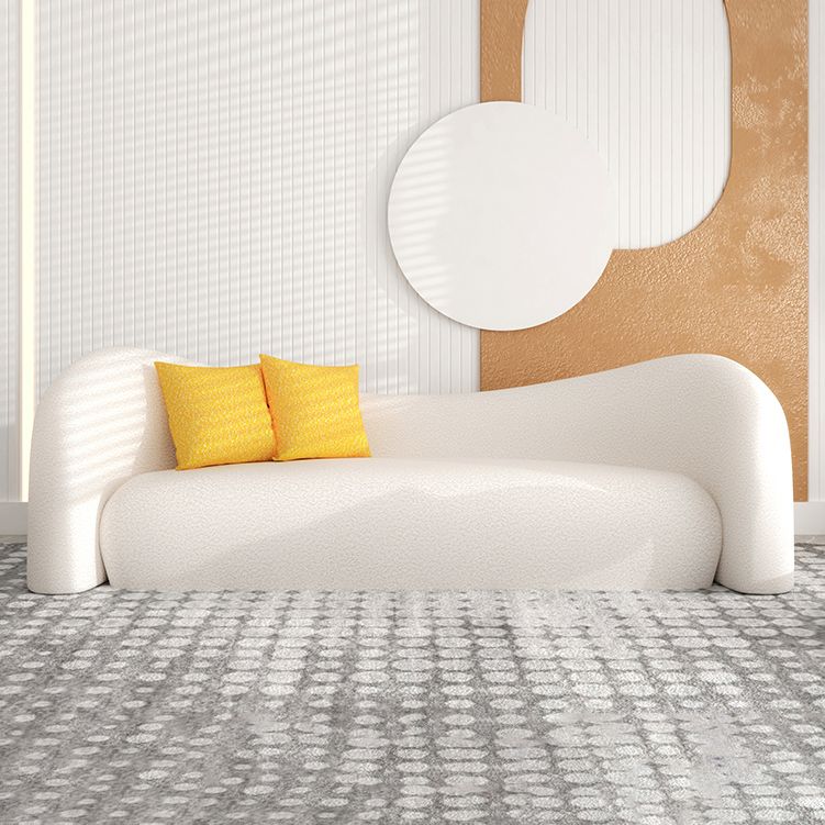 Stationary Sofa Living Room Tuxedo Arm Loveseat with Pillows