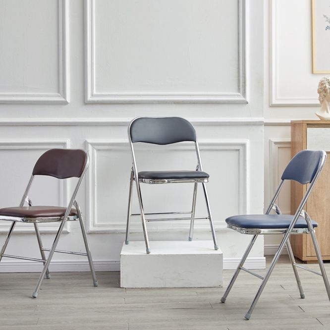 Moderne stijl metalen open rug vouwen armloze eetkamerstoelen (set van 1/4/8)