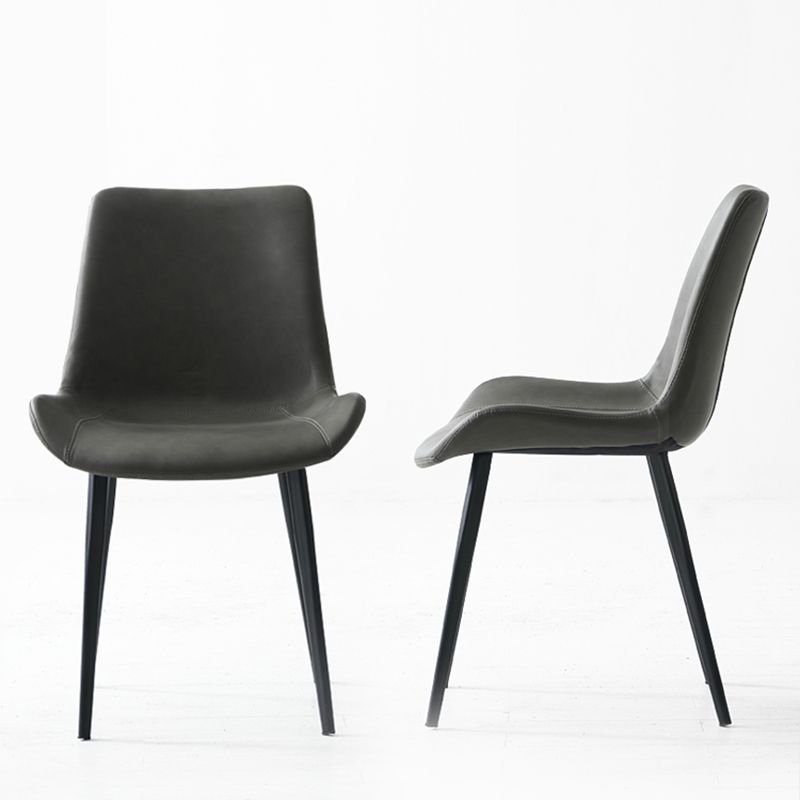 Contemporary Style Dining Chairs Armless Side Chairs for Kitchen with Metal Legs Clearhalo ' kitchen&dining_furn' 'Dining Chairs' 'Dining Tables & Seating' 'dining_chair' 'furn' 'furn_dining_chair' 'Furniture' 'furniture_dining_chair' 'Kitchen & Dining Furniture' 'kitchen' 1200x1200_5cd2c00e-fdb2-4b0d-ae47-d685bc3c4d71