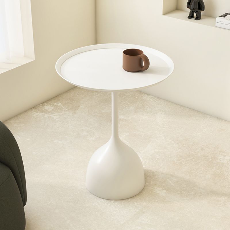 Mid-Century Round Tray Top Side Table 23.62" Tall Metal Pedestal End Table Clearhalo 'Coffee & Accent Tables' 'End & Side Tables' 'end_side_tables' 'furn' 'furn_end_side_tables' 'Furniture' 'Living Room Furniture' 1200x1200_5cd424cc-25f3-4399-9be7-afdcf2b21f9d