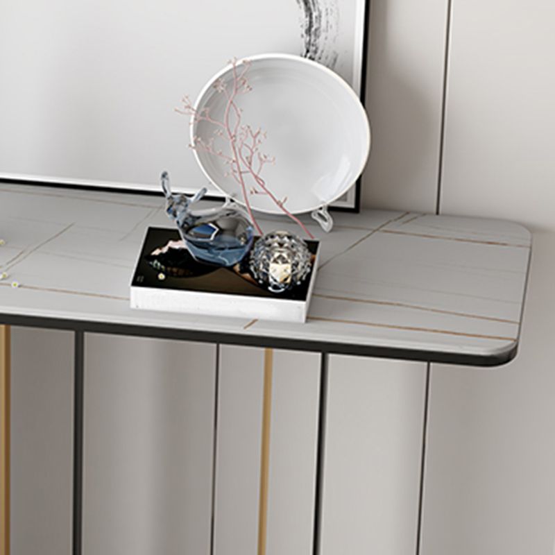 Stone Console Table Modern Stain Resistant End Table , 33.46 Inch Tall