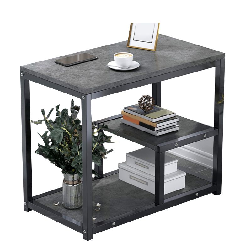 Industrial Rectangular Corner Table Metal Side End Snack Table Clearhalo 'Coffee & Accent Tables' 'End & Side Tables' 'end_side_tables' 'furn' 'furn_end_side_tables' 'Furniture' 'Living Room Furniture' 1200x1200_5cd5ba66-e68e-433e-8583-01c37e6f1269