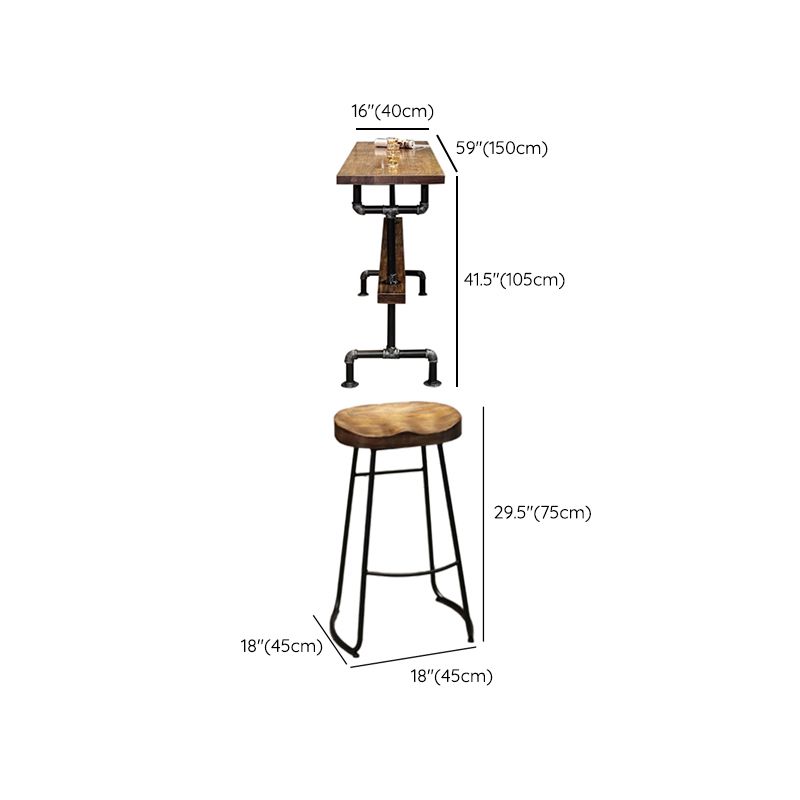 1/4/7 Pieces Pub Dining Set Rectangular Counter Height Pub Set Clearhalo 'Bar Furniture' 'furn' 'furn_home_bar_bar_sets' 'Furniture' 'Home Bars & Bar Sets' 'home_bar_bar_sets' 'Kitchen & Dining Furniture' 1200x1200_5cd6cf32-3f52-4ba5-89d1-65c24001d46e