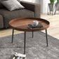 Round Brown/Black Wood Coffee Table 3 Legs Base 2 Nestling Cocktail Table Clearhalo 'Coffee & Accent Tables' 'Coffee Tables' 'coffee_tables' 'furn' 'furn_coffee_tables' 'Furniture' 'furniture_coffee_tables' 'Living Room Furniture' 1200x1200_5cd6fab1-e399-4d0e-acb2-851c85a94379