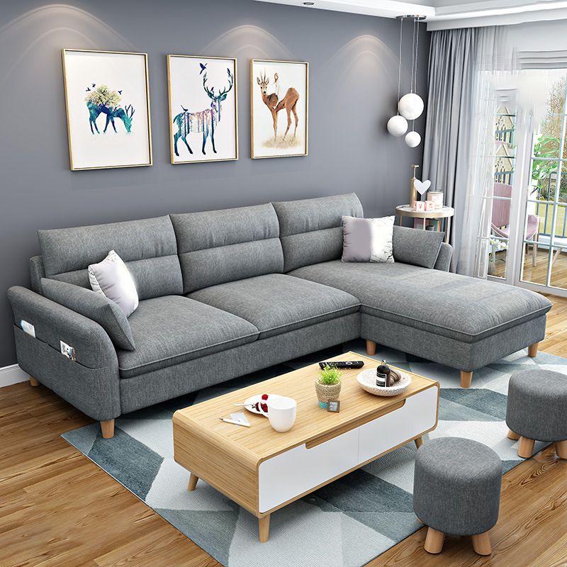 3-seater Sofa with Ottoman Included and Storage for Apartment Clearhalo 'furn' 'furn_sectionals' 'Furniture' 'Living Room Furniture' 'Sectionals' 1200x1200_5cd75446-ce9f-4e28-80ea-28f1a0c9fd2b