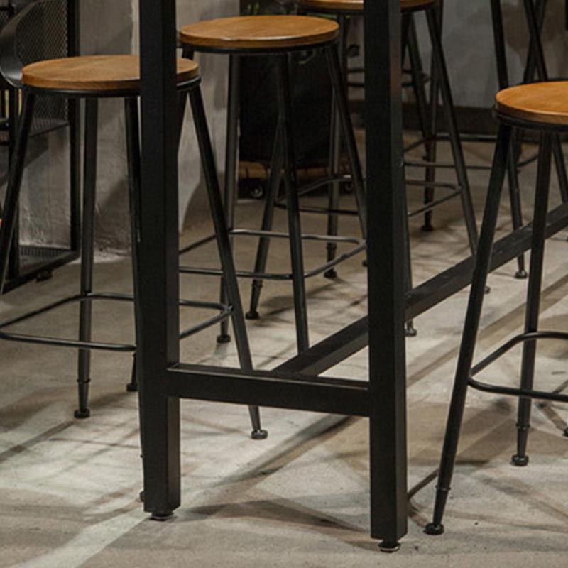 Coffee Shop Bar Height Counter Height Table Industrial Solid Wood Rectangle Pub Table Clearhalo 'Bar Furniture' 'Bar Tables' 'bar_tables' 'furn' 'furn_bar_tables' 'Furniture' 'Kitchen & Dining Furniture' 1200x1200_5cd858b0-7f3f-43bc-bf86-c30d5beed527