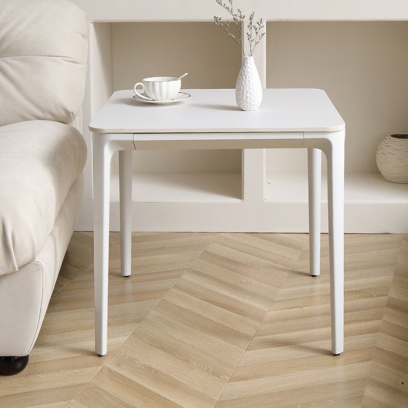 Mesa de centro Modernism Sate Top Mesa de cóctel rectangular de 4 patas en blanco