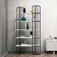 Contemporary Style Bookcase Metal Open Back Etagere Bookshelf for Home Office