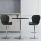 Moderne metalen barkruk van kunstleer met matte afwerking