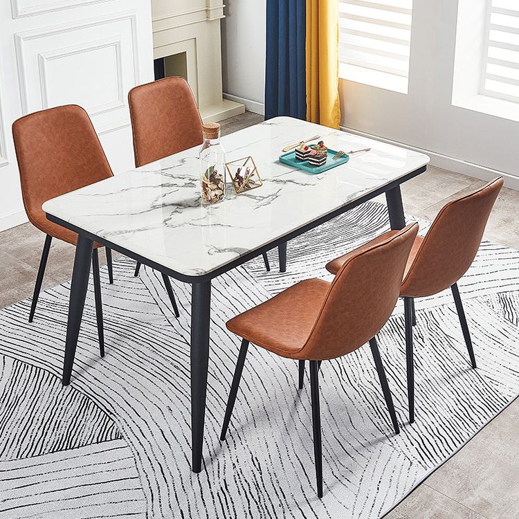 Armless Side Chairs Modern Faux Leather Kitchen Chairs for Dining Room Clearhalo 'Dining Chairs' 'Dining Tables & Seating' 'dining_chair' 'furn' 'furn_dining_chair' 'Furniture' 'furniture_dining_chair' 'Kitchen & Dining Furniture' 1200x1200_5cdb8ee0-8894-4e05-bfe1-c171502d1f90