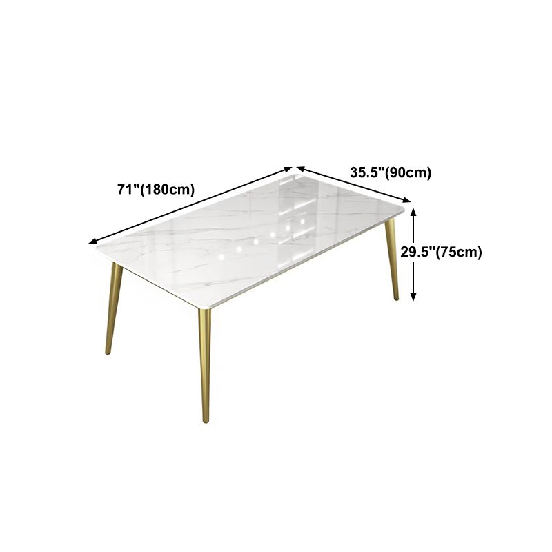 Traditional Luxury 4 Legs Furniture Stone Dining Table for Dining Room Clearhalo 'Dining Tables & Seating' 'Dining Tables' 'dining_table' 'furn' 'furn_dining_table' 'Furniture' 'Kitchen & Dining Furniture' 1200x1200_5cdea975-e968-4603-a8b6-2d6ae42093da