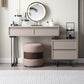 White/Grey Vanity Wood Makeup Dressing Table Stone Top Dresser