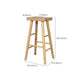 Indoor Rectangle Backless Bar Stool Pine Solid Wood Bar Stool in Natural