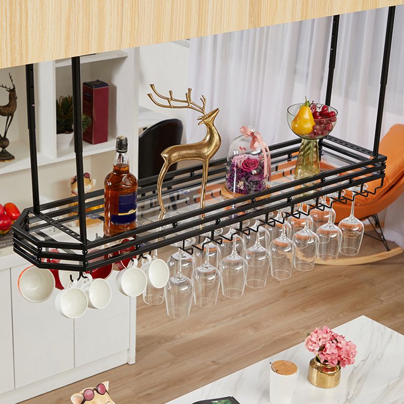 Estantes de vino colgantes industriales Cárcel de vino de soporte de metal de metal