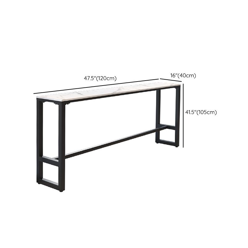 Glam Rectangle Bar Table Set 1/4/7 Pcs Iron Frame Bar Table and Upholstered Stools Clearhalo 'Bar Furniture' 'furn' 'furn_home_bar_bar_sets' 'Furniture' 'Home Bars & Bar Sets' 'home_bar_bar_sets' 'Kitchen & Dining Furniture' 1200x1200_5ce0699c-85c4-4600-b474-fe1b65823948