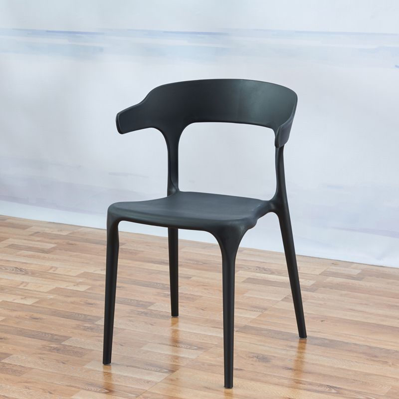 Plastic Scandinavian Dining Arm Chairs Open Back Indoor Dining Armchairs Clearhalo ' kitchen&dining_furn' 'Dining Chairs' 'Dining Tables & Seating' 'dining_chair' 'furn' 'furn_dining_chair' 'Furniture' 'furniture_dining_chair' 'Kitchen & Dining Furniture' 'kitchen' 1200x1200_5ce0e797-99cc-4c21-96ec-0480a5a44d96