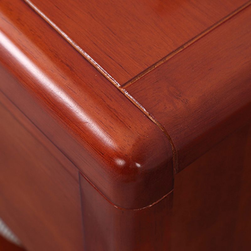 20 "l x 22" H moderno comodino in gomma mobile in legno con 1 traino