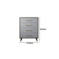 Grey Accent Chest with Solid Wood Straight Legs and Drawers Chest
