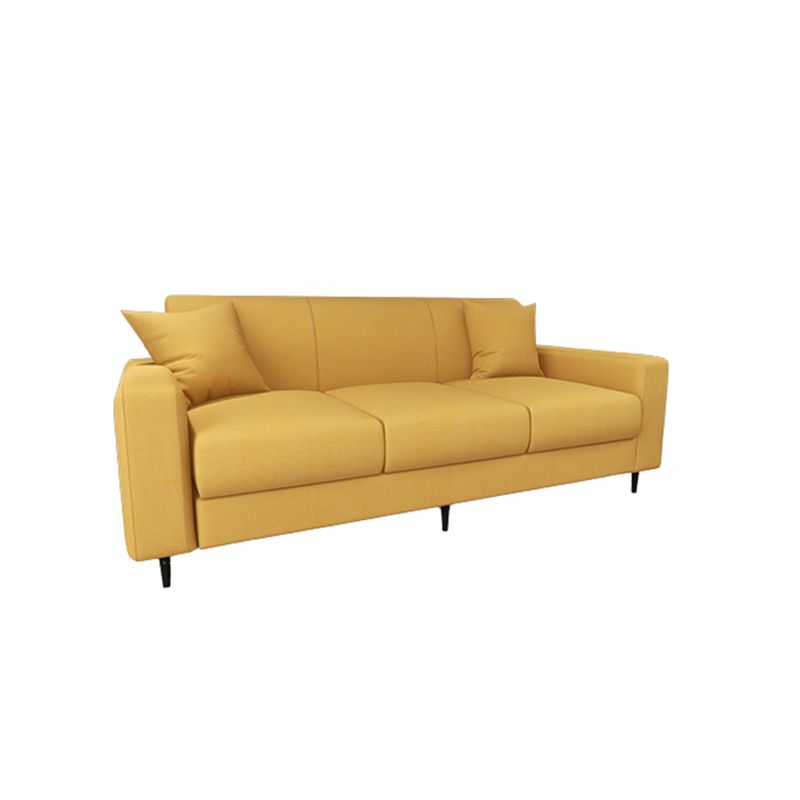 Banco de settee de brazo cuadrado de mezcla de algodón de algodón contemporáneo