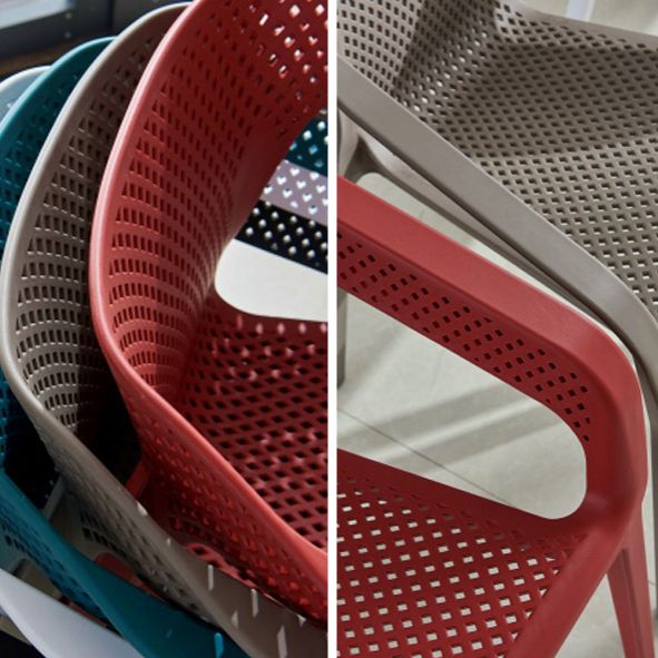 Contemporary Style Plastic Chairs Solid Back Arm Dining Kitchen Chair Set Clearhalo ' kitchen&dining_furn' 'Dining Chairs' 'Dining Tables & Seating' 'dining_chair' 'furn' 'furn_dining_chair' 'Furniture' 'furniture_dining_chair' 'Kitchen & Dining Furniture' 'kitchen' 1200x1200_5ce35289-4b1d-4f18-aa16-4ae297c73c30