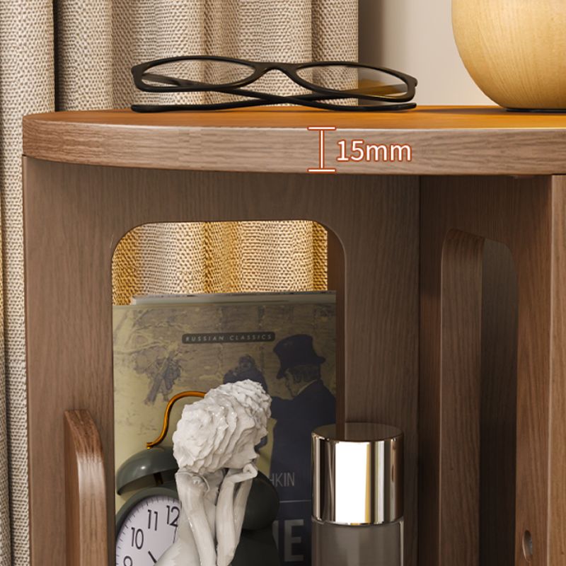 Contemporary Wooden Bookcase Standard Closed Back Bookshelf with Drawer