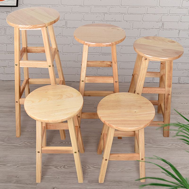 Light Wood Finish Counter & Bar Stools Modern Indoor Stools with 4 Legs Clearhalo 'Bar Furniture' 'Bar Stools' 'bar_stools' 'furn' 'furn_bar_stools' 'Furniture' 'Kitchen & Dining Furniture' 1200x1200_5ce55a15-a3ce-4c43-b400-da608c4900c9