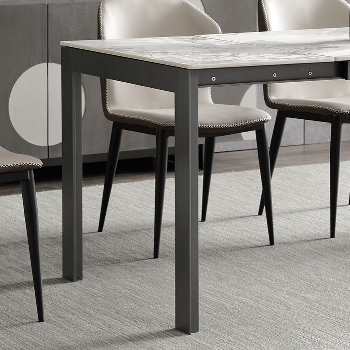 Contemporary Sintered Stone Rectangle Table Set 1/3/4/5/7 Pieces Dining Set Clearhalo 'Dining Room Sets' 'Dining Tables & Seating' 'dining_room_set' 'furn' 'furn_dining_room_set' 'Furniture' 'Kitchen & Dining Furniture' 1200x1200_5ce5ae78-3b22-4043-ac68-28346d111fd9
