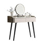 Contemporary Gray Lighted Mirror Bedroom Wood With Drawer Dressing Table