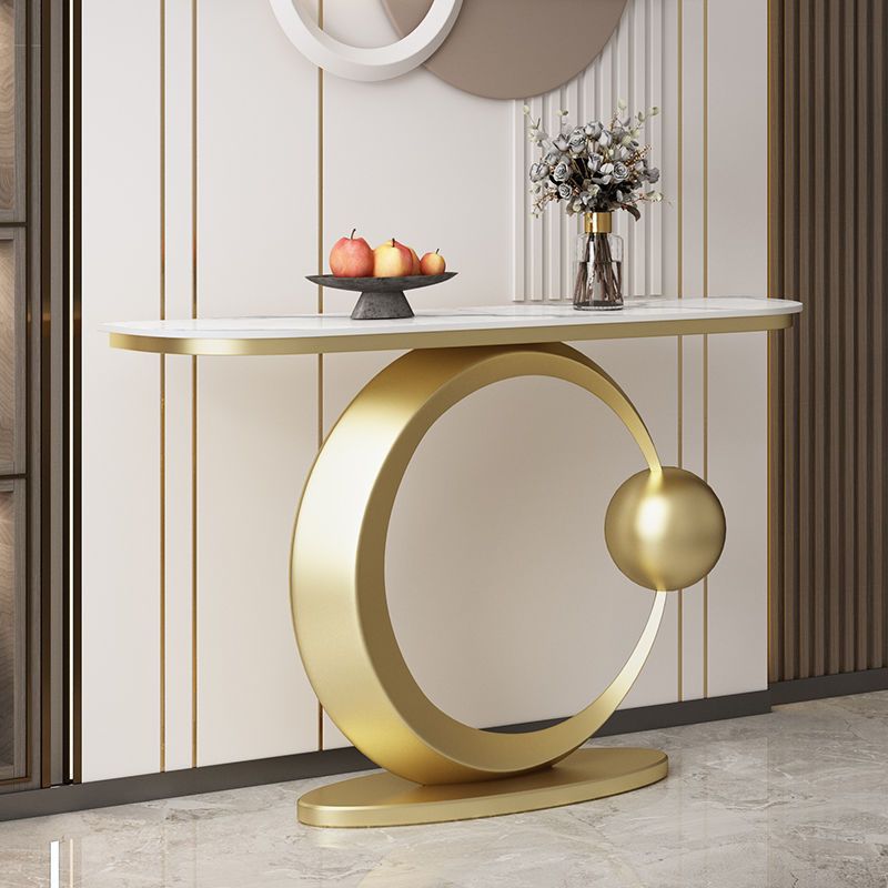 Tavolo accento console glam di divani console di finitura antica in pietra