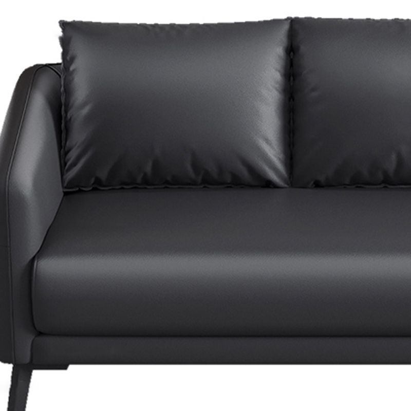 Canapé moderne à 3 places moderne du milieu du siècle canapé de bras carré en cuir avec rangement