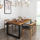 Industrial Solid Wood Top Dining Table Sets with Double Pedestal Base Dining Furniture for Home Use Clearhalo 'Dining Room Sets' 'Dining Tables & Seating' 'dining_room_set' 'furn' 'furn_dining_room_set' 'Furniture' 'furniture_dining_room_set' 'Kitchen & Dining Furniture' 'kitchen&dining_furn' 'kitchen' 1200x1200_5ceafaac-52f3-4e6e-9ae4-cafacf946d32