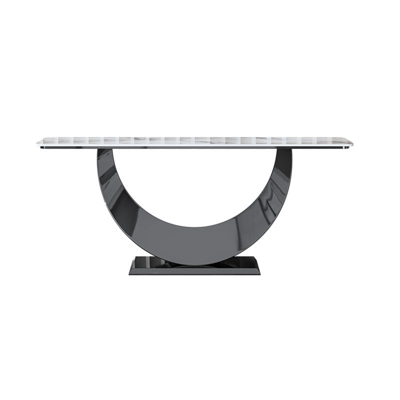 Console rettangolare di pietra Tabella 1-SHELF 31,5 "TABELLO DI ACCENTO ALTA