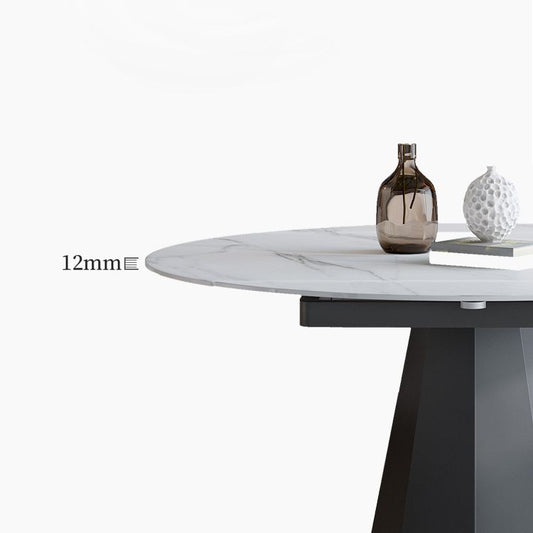Modern Round Stone Dining Table Set 1/2/5/7 Pieces Dining Set for Home Use Clearhalo 'Dining Room Sets' 'Dining Tables & Seating' 'dining_room_set' 'furn' 'furn_dining_room_set' 'Furniture' 'furniture_dining_room_set' 'Kitchen & Dining Furniture' 1200x1200_5cec5cd9-09b0-4a49-b6d4-a0c3134ee0ef