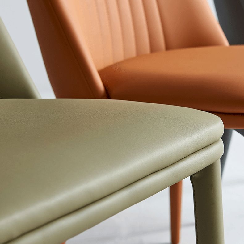 Leather Dining Chair Minimalist Style Armless Solid Back Chair for Home Clearhalo 'Dining Chairs' 'Dining Tables & Seating' 'dining_chair' 'furn' 'furn_dining_chair' 'Furniture' 'Kitchen & Dining Furniture' 1200x1200_5cecc72b-3ed0-4153-b0f0-3a4cf671e4a2