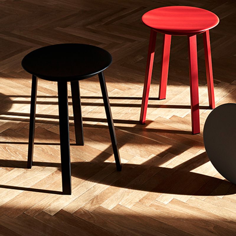 Contemporary Backless Barstool Round Seat Armless Bar Stools with 4 Metal Legs Clearhalo 'Bar Furniture' 'Bar Stools' 'bar_stools' 'furn' 'furn_bar_stools' 'Furniture' 'Kitchen & Dining Furniture' 1200x1200_5ced1f72-6117-4d0f-bec3-531267c8e87f