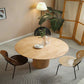 Modern Round Dining Table Pine Solid Wood Pedestal Dining Table in Natural Clearhalo 'Dining Tables & Seating' 'Dining Tables' 'dining_table' 'furn' 'furn_dining_table' 'Furniture' 'furniture_dining_table' 'Kitchen & Dining Furniture' 1200x1200_5ced85f6-ba9a-4b1b-beab-0919f9f5fdef
